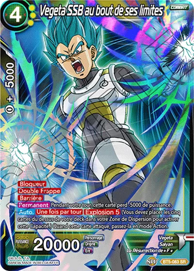 Vegeta SSB au bout de ses limites