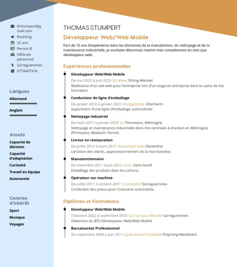 Mon CV