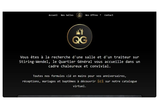 Page d'acceuil de mon projet dans un écran d'ordinateur